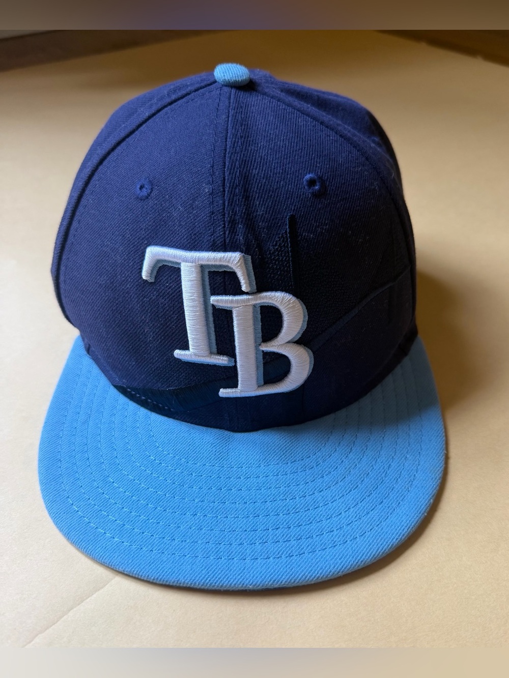 Tampa Bay Rays New Era 9FIFTY Snapback Hat – Navy/Light Blue Two-Tone TB Logo